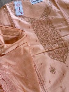 pure glace Cotton pakistani wedding &amp; festive suit