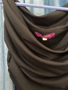 Stylish Brown Drape Top