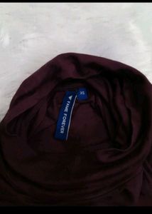 Burgundy Turtleneck Top