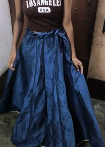 Elegant Blue Ethnic Skirt