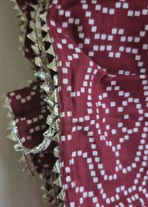 Maroon Printed Ethnic Skirt