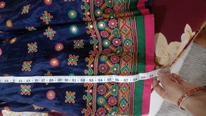 Navy Blue Embroidered Lehenga