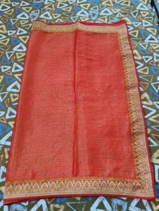 Red Floral Saree with Blouse