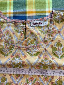 Floral Print Cotton Kurta