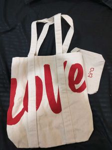 Tira Love Tote Bag with Matching Pouch Combo