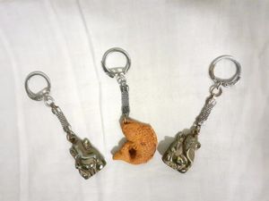 3 Keychains Combo Ganesh Keychain Fish Key Chain
