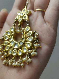 Designer Maang Tikka with Pearls😚✨