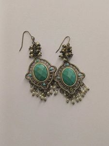 Boho Turquoise Dangle Earrings