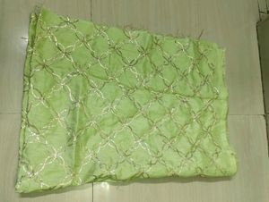 Embroidered Green Dress Material