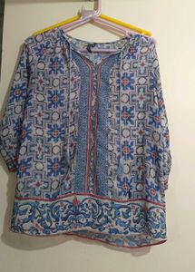 Bohemian Print Tunic Top