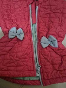 Adorable Quilted Jacket with Bow Details