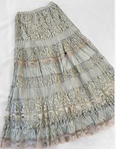 Whimsical lace tiered skirt