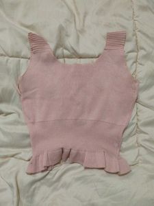 Chic Pink Button-Up Knit Top