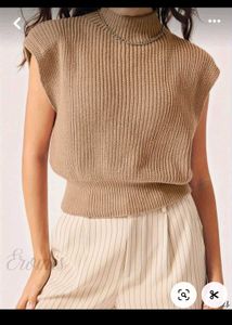 Sleeveless Knit Top - Stylish Layering Piece