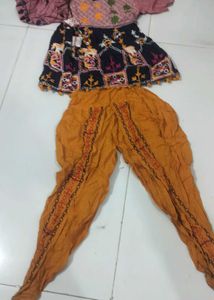 girls women kedia pink yellow colour