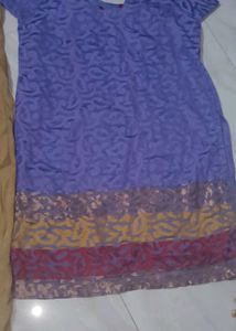 Purple Kurta Set with Patiala Pants