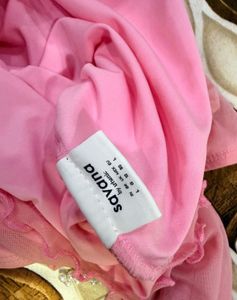 Sheer Pink Bow Detail Top