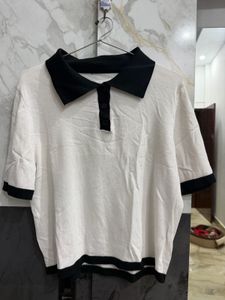Chic Colorblock Polo T-Shirt