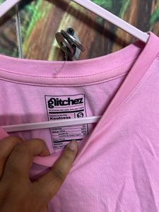 Cute Pink Cropped T-Shirt