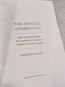 The Anxious Generation by Jonathan Haidt