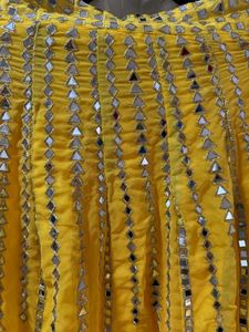 Stunning Yellow &amp; Teal Lehenga Choli Set