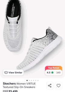 2 Shoes -Skechers Women Textured Slip-On Sneakers