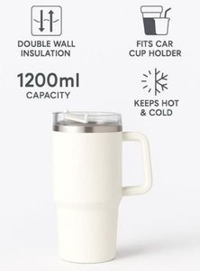 Gray Insulated Tumbler with Handle