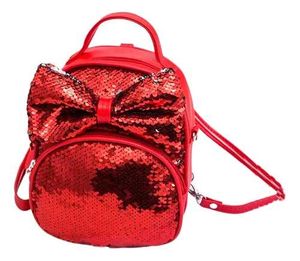 Red Sequin Bow Backpack
