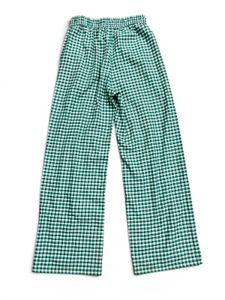 Green &amp; White Gingham Check Pants