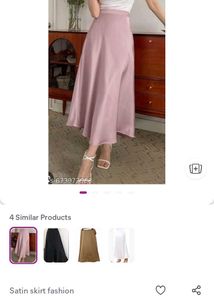 Elegant Satin Midi Skirt