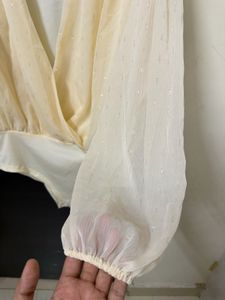 Elegant Sheer Sleeve Bodysuit