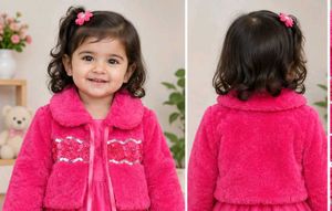 Adorable Pink Faux Fur Jacket for Girls