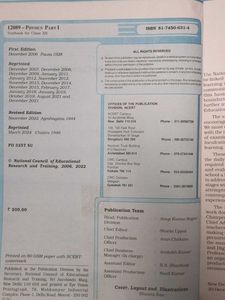 Physics Textbooks for Class XII part I &amp; II