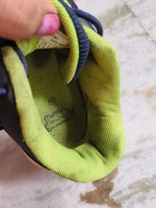 boy's Navy Blue &amp; Lime Green Sports Shoes