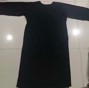 Classic Black Kurta chikankari