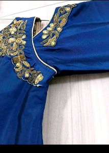 Stunning Royal Blue Embroidered Gown