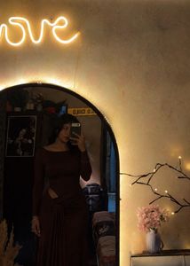 Chocolate Brown Ruched Maxi Dress | Size M