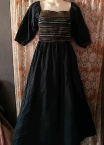 Chic Off-Shoulder Smocked Maxi Dress
