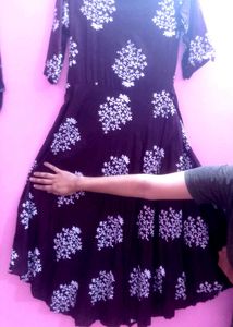 Stylish Printed Anarkali Gown