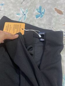 Black long Pencil Skirt with Slit