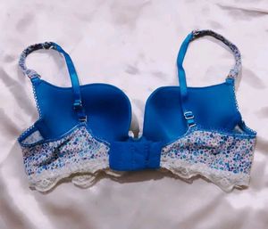 Blue Floral Bra