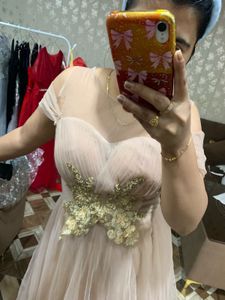 Tulle Gown with Gold Embellishment🎀