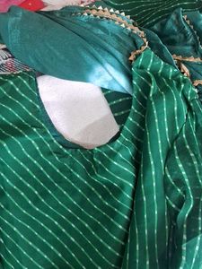 Emerald GreenKurta Sharara Set with E