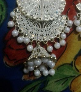 New  Silver colour Jhumka Earrings (NEVER USED)
