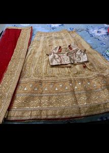 Heavy Embroidered Bridal Lehenga Set with Dupatta