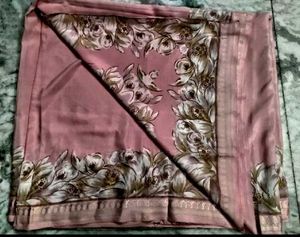 pink pure crape silk saree