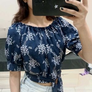 Floral Print Crop Top