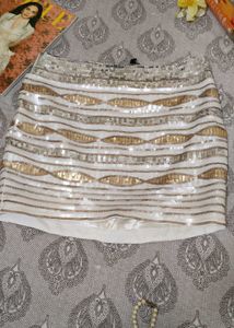Sparkly Sequin Mini Skirt/Y2K skirt
