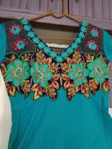 Anarkali Kurta With Dupatta Don't Have Bottom You Can Use Anyl Lenggin