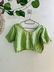 Lime Green Pure cotton Ethnic Blouse